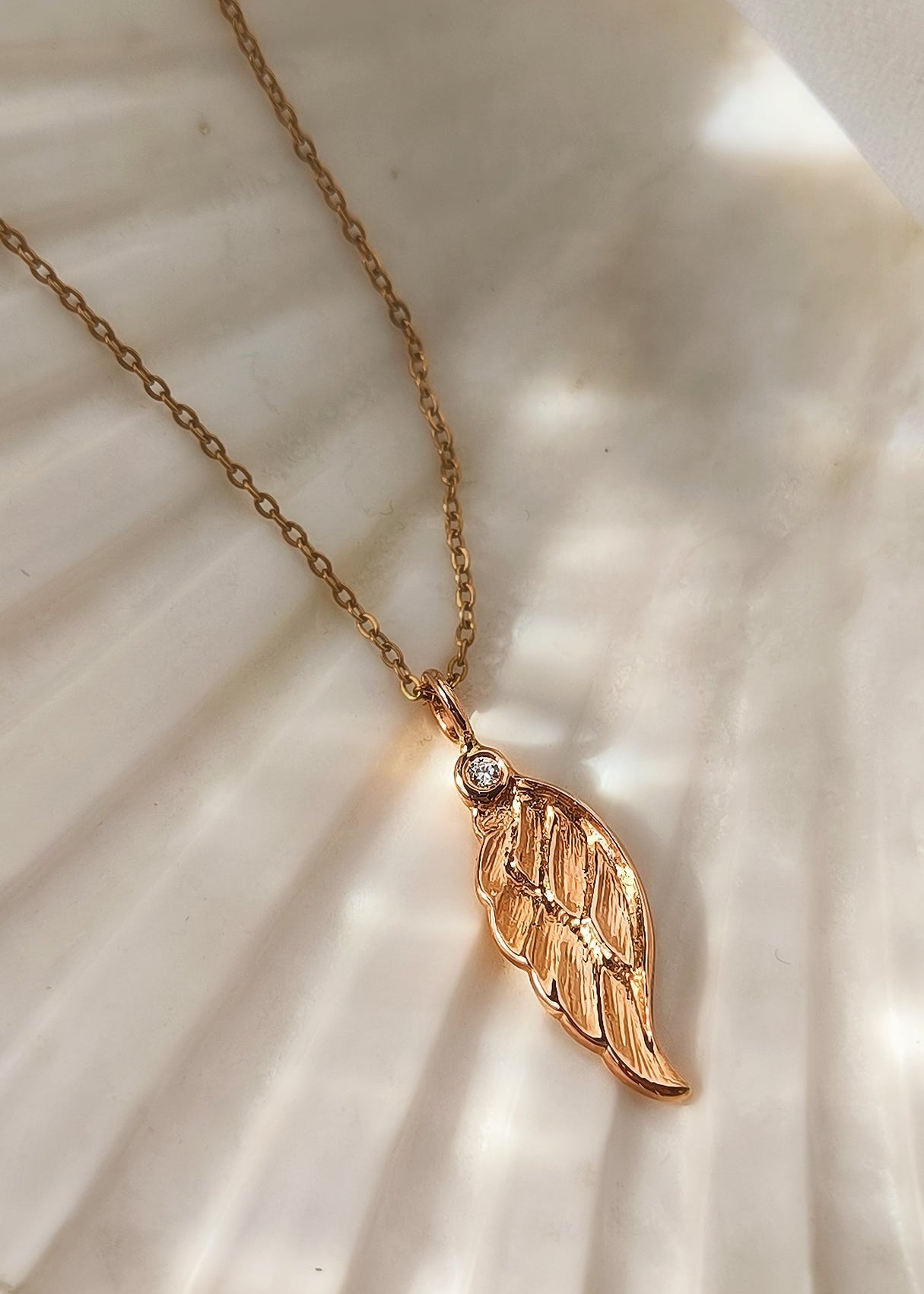 14K Serafina Angyalszárny Nyaklánc Gyémánttal