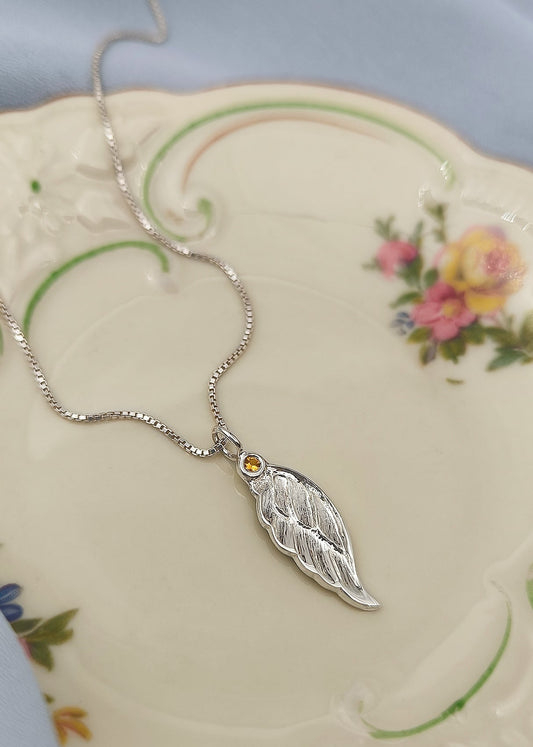 Serafina Angyalszárny Nyaklánc Citrinnel