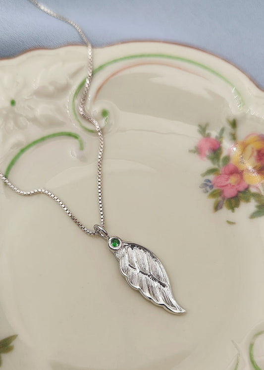 Serafina Angyalszárny Nyaklánc Tsavorittal